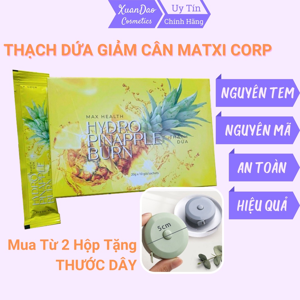 Thạch dứa giảm cân matxi corp chính hãng thạch dứa Hydro Pinapple Burn vị trái cây