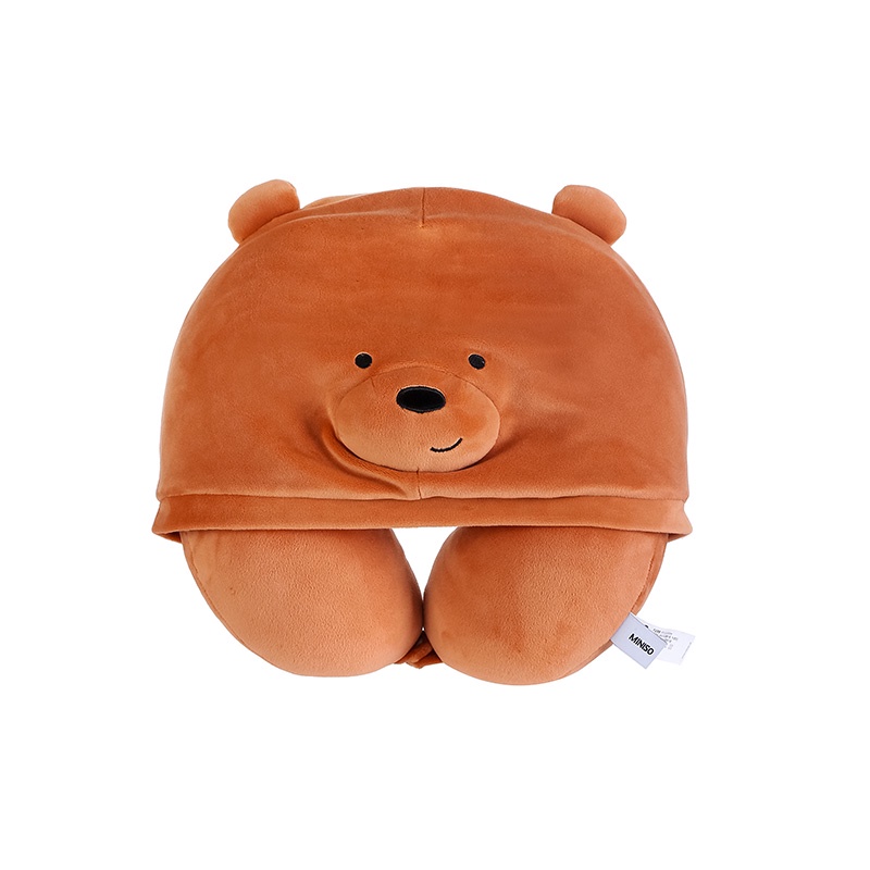 [Mã LIFECPMALL giảm 12% đơn 250K] Gối chữ U liền nón Miniso x We bare bears (Grizz)