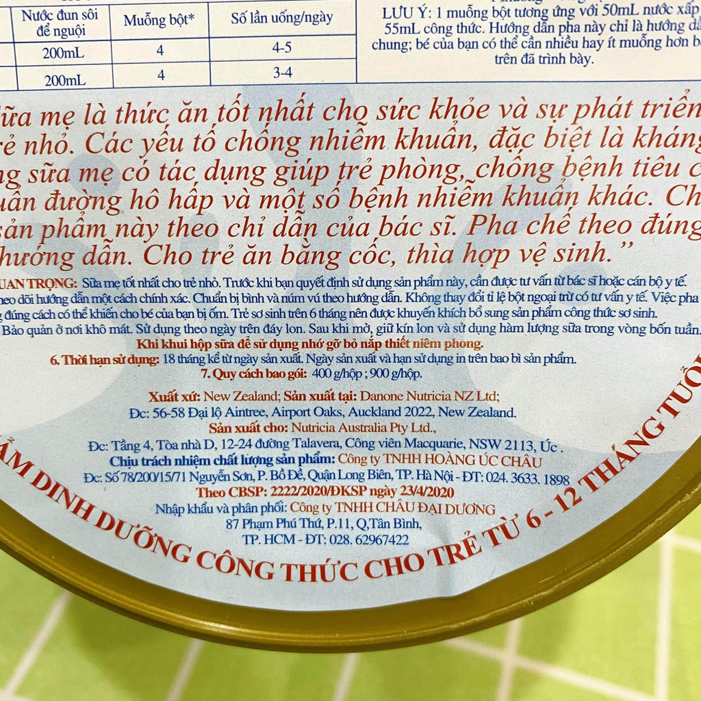 Sữa Aptamil Úc 900g nhập khẩu chính hãng