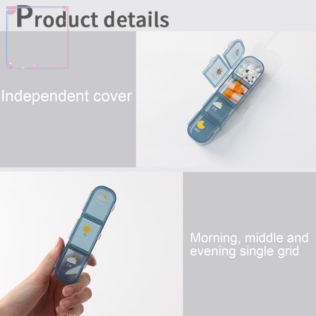 Hộp Đựng Thuốc Chia 3/4 Lần Tiện Dụng Cho Gia Đình