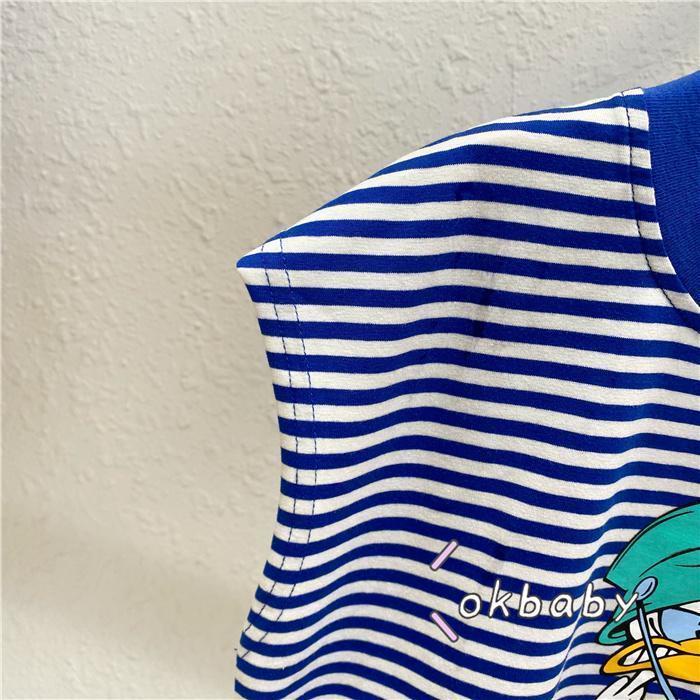 Áo Thun Cotton Mỏng Không Tay Họa Tiết Kẻ Sọc Phong Cách Nhật Bản Thời Trang Mùa Hè Hàng Mới Dành Cho Bé Trai 2022