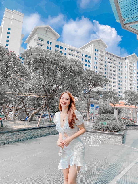 Váy cắt eo rút ngực baby 8088