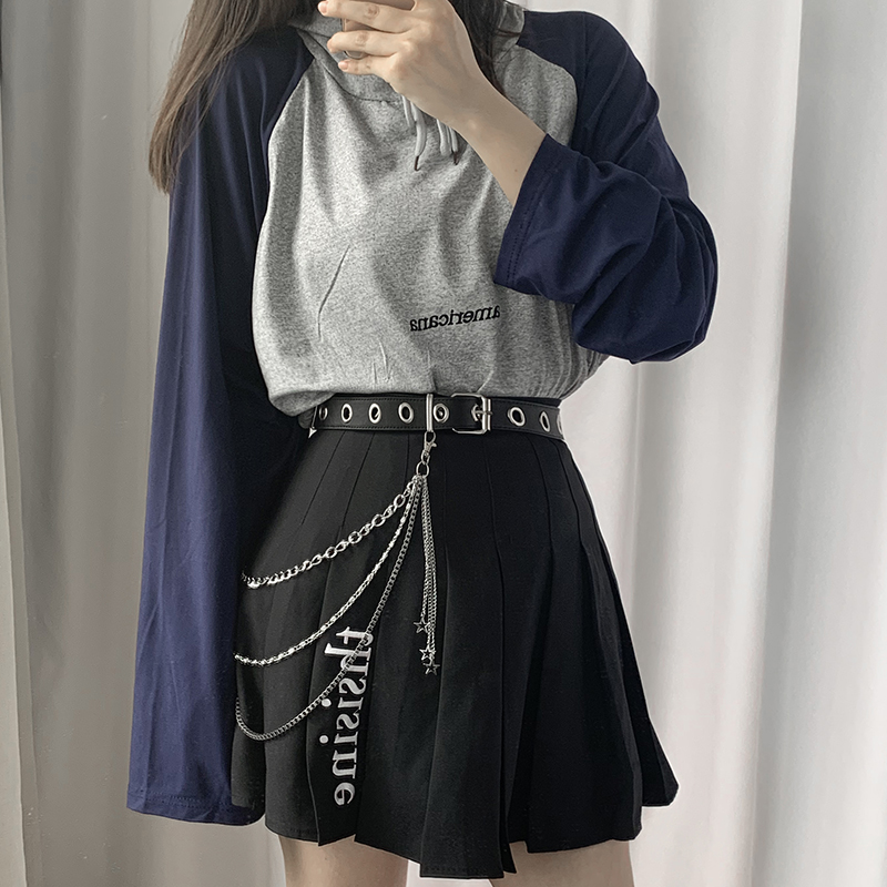 Dây xích thắt lưng mặt hình ngôi sao năm cánh phong cách punk thời trang cho nam và nữ 23595