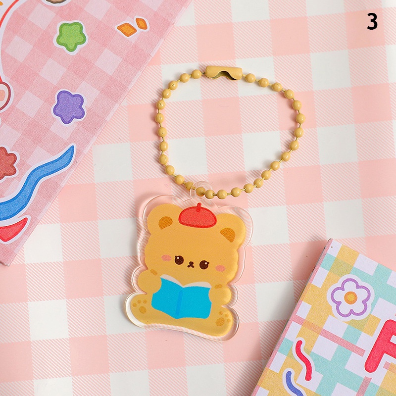 Móc Khóa Hình Thỏ Bằng Acrylic Dễ Thương Phong Cách Hàn Quốc