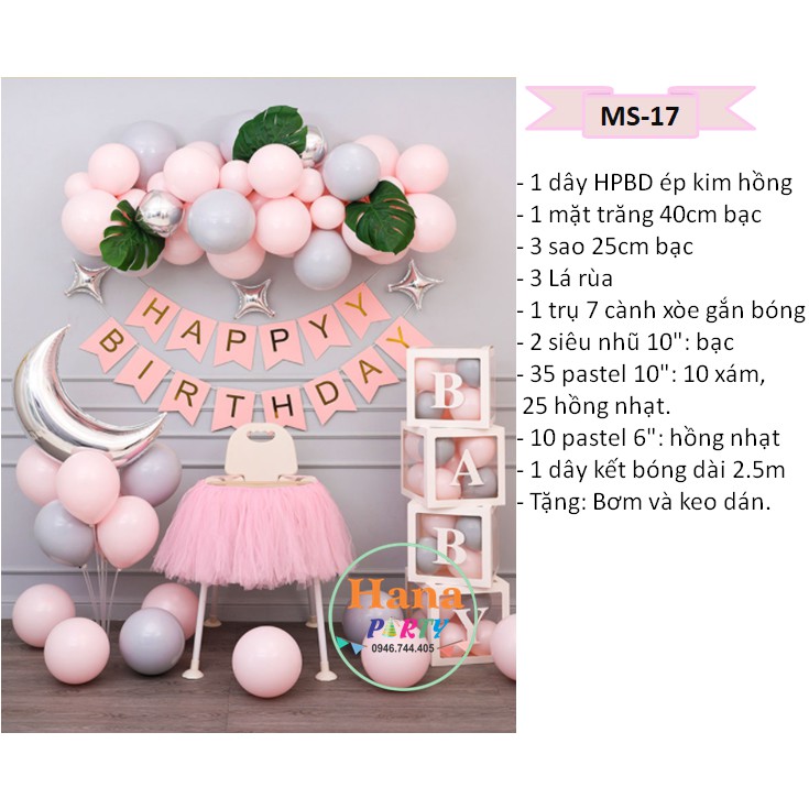 Set bong bóng trang trí sinh nhật Hot Trend 2021 Mẫu Mới Vương Miện Phụ kiện trang trí sinh nhật happy birthday