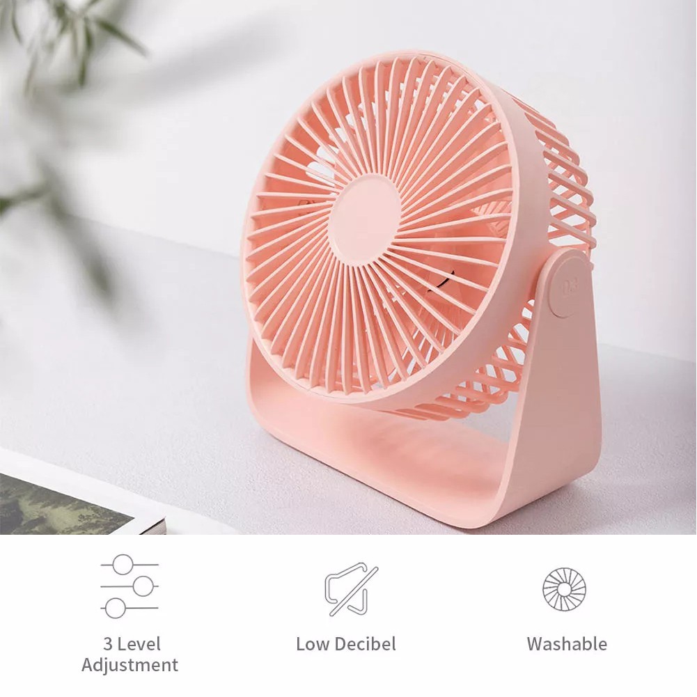 ✅Quạt mini để bàn Xiaomi Sothing thơm phòng, Quạt mini 5 cánh kết hợp tinh dầu, điều chỉnh 360 độ