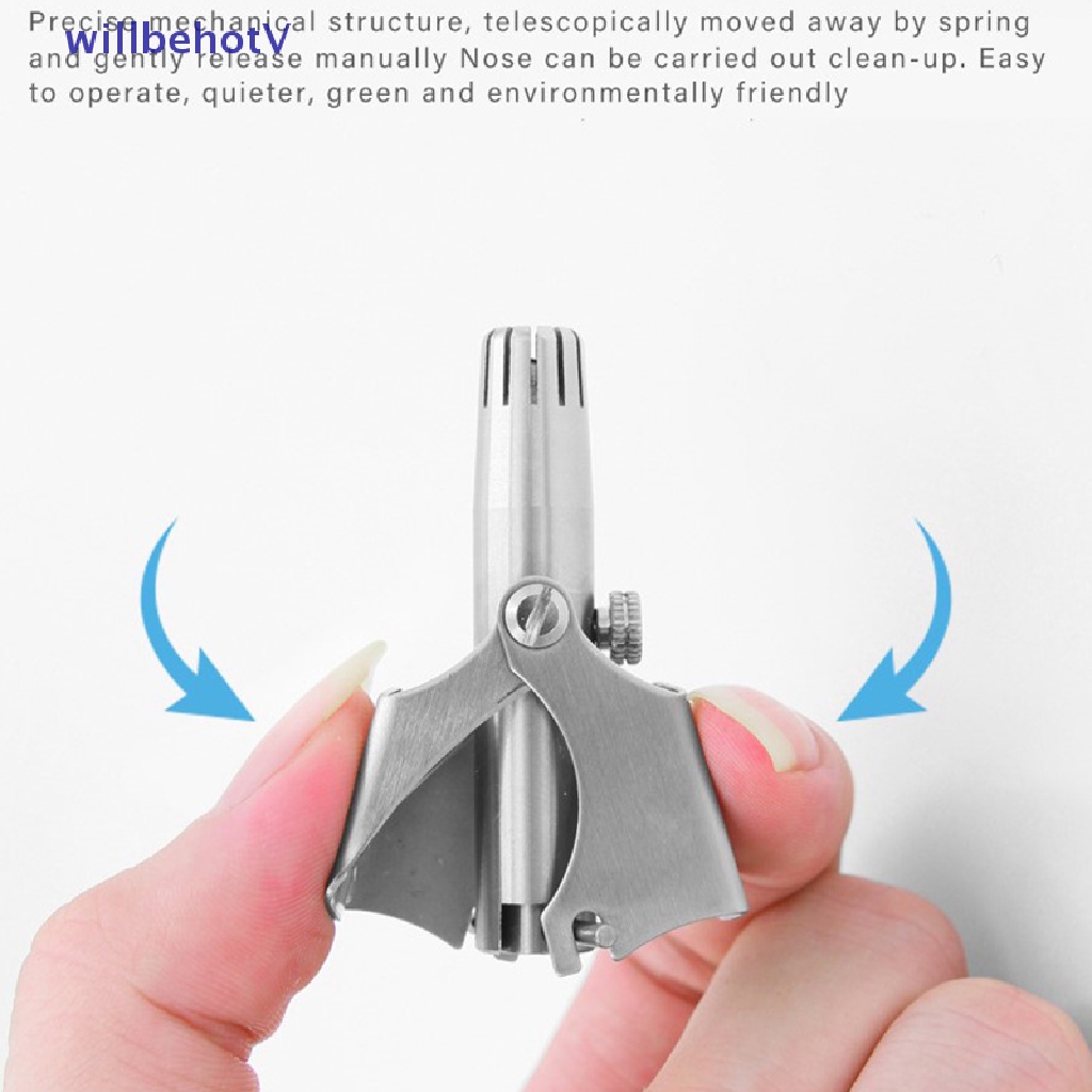 1 Bộ Dao Cạo Lông Mũi Bằng Thép Không Gỉ Kèm Cọ Cho Nam