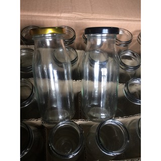 Combo 5 hũ thủy tinh 250ml, nắp thiết màu vàng hoặc đen