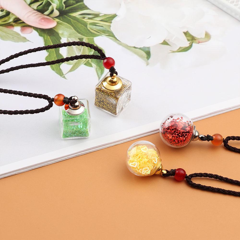 YVE Vòng cổ Mặt Vuông / Giọt Nước Khuếch Tán Tinh Dầu Cho Xe Hơi