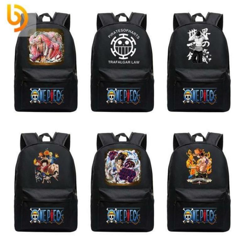 NEW -  Balo Đi Học One Piece Mũ Rơm ( Luffy,Ace, Zoro, Law, Râu Trắng,...)  / siêu chất