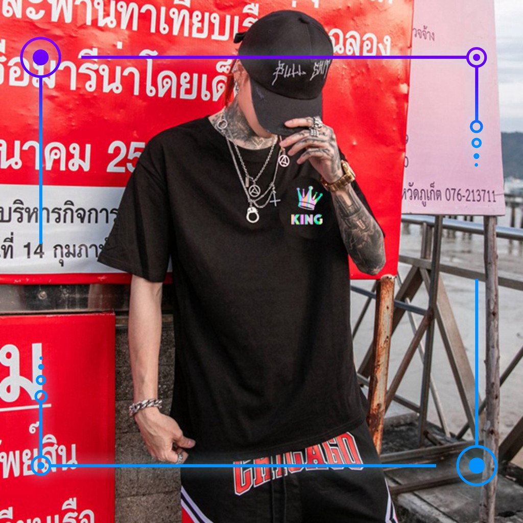 [Big Giảm] ÁO THUN PHẢN QUANG 7 MÀU TAY LỠ NAM NỮ KING SKULL [Big Giảm]