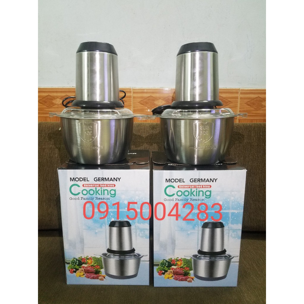 Máy xay thịt, máy xay đa năng cối inox su 304 công nghệ Đức bảo hành 6 tháng