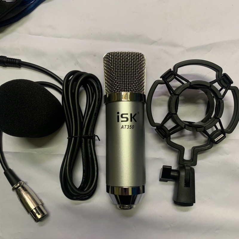 Bộ hát livestream mic ISK AT350 sound card K10 Tai Ốp Hát Thu âm Karaoke online bảo hành 1 năm chất lượng tuyệt vời