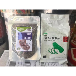 Set trà bí đao hạt chia - Gồm cốt trà bí đao 550g và 100g hạt chia
