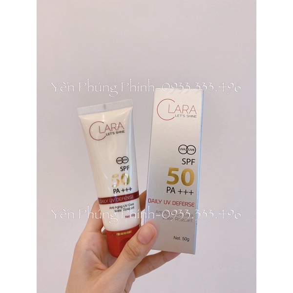 KEM CHỐNG NẮNG CLARA NÂNG TONE SPF 50/ PA++++