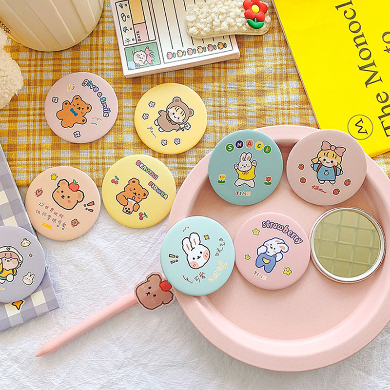 [Mã LIFE0803ALL giảm 10% đơn 0K] Gương Hình Tròn Nhỏ Gọn Sáng Tạo Dùng Cho Trang Điểm