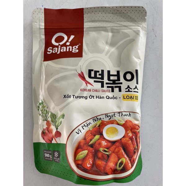 Sốt nấu tokbokki chuẩn vị Hàn Quốc 500g không cần nêm nếm