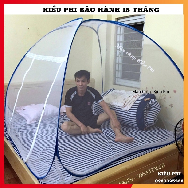 Màn chụp tự bung người lớn Kiều Phi - mùng tự bung đỉnh chóp cao cấp 1m2 1m6 1m8 2m2 gấp gọn thông minh