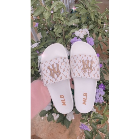 [ Lin Lin Store ] Dép Ny trắng chữ vàng
