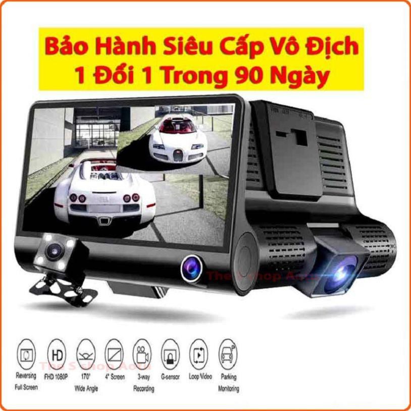 Camera Hành Trình Ô Tô 3 Mắt Camera, Màn Hình 4 Inh Full HD, Ghi Hình Đa Chiều, Có Chế Độ Ghi Đè Kèm Thẻ Nhớ 32G/64G | BigBuy360 - bigbuy360.vn