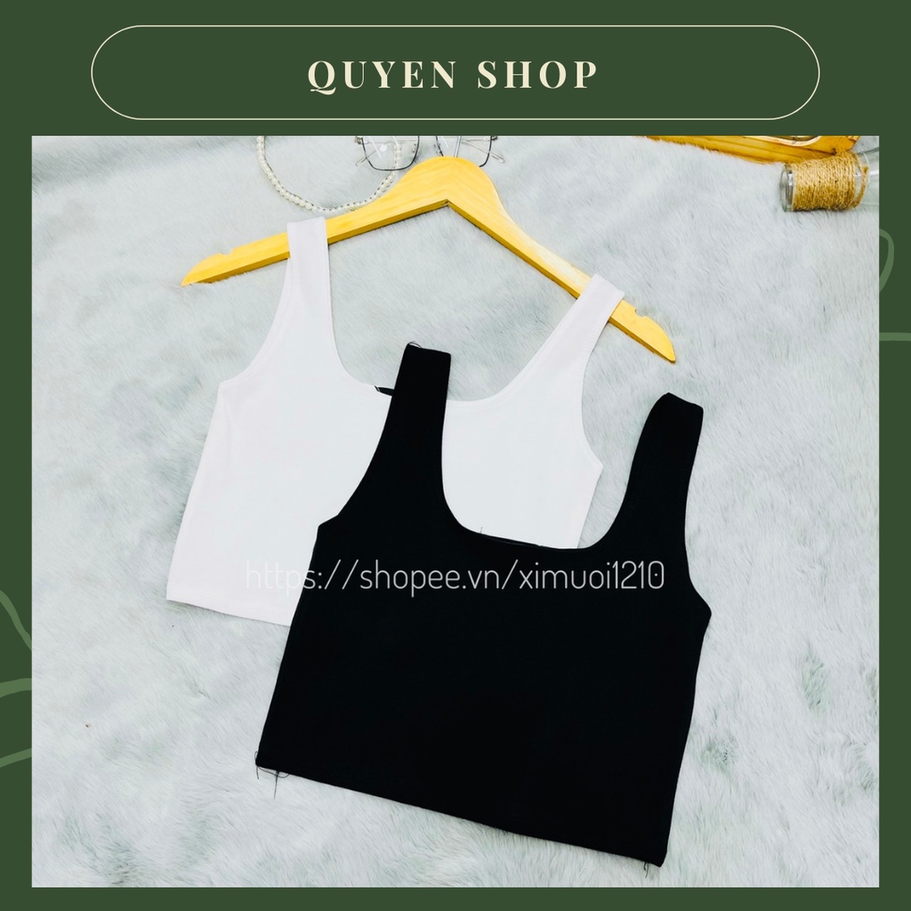Áo Croptop Cổ Vuông 2 Dây_Áo Croptop [Video+Ảnh Thật]
