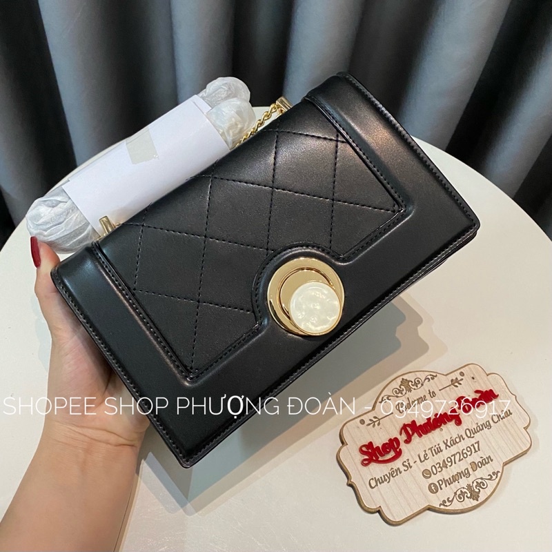 [XUẤT DƯ XỊN] Túi P khoá đá xoáy size 22cm ảnh thật