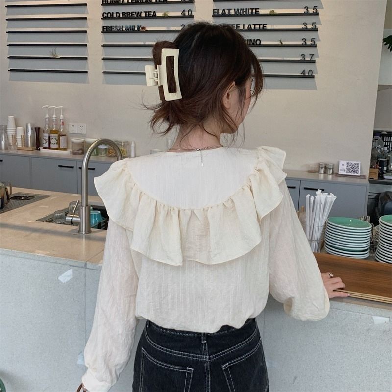 Áo Nữ Tay Dài Cổ Chữ V Thời Trang Hàn Quốc