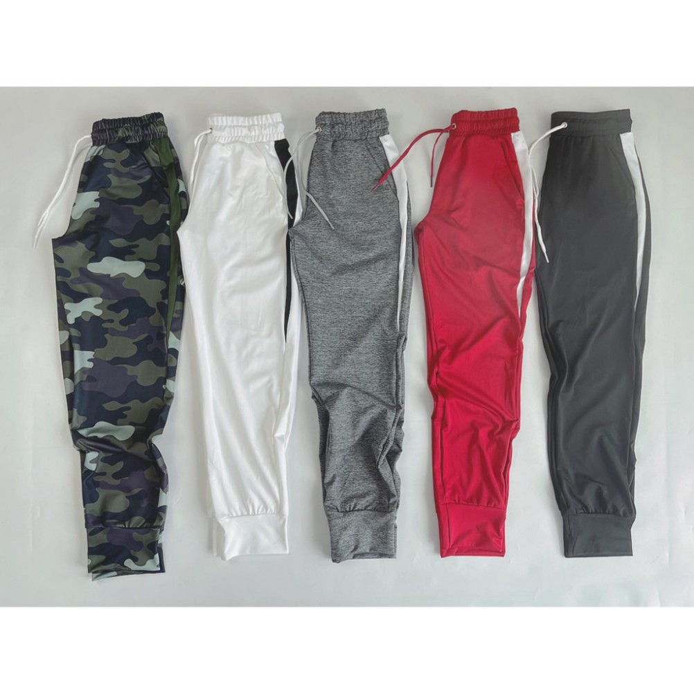 Quần dài Jogger Thể Thao Nữ Trơn Phối Sọc Viền 2 Bên, Có Túi, Vải Đẹp