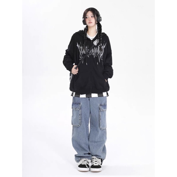 Áo khoác hoodie có mũ, đuôi