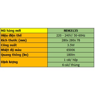 [CHÍNH HÃNG] Đèn sạc LED khẩn cấp 3.5W Nanoco - NEM2135