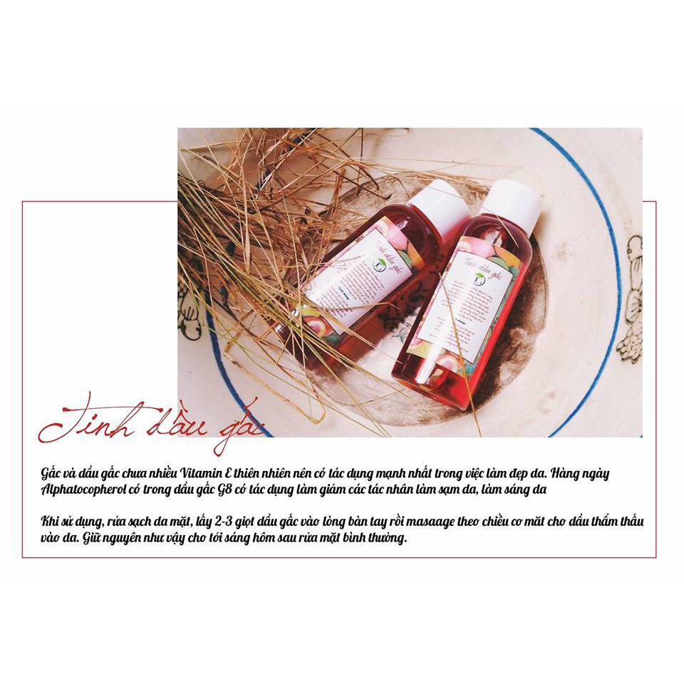DẦU GẤC NGUYÊN CHẤT - DƯỠNG TRẮNG HỒNG DA & XOÁ MỜ NÁM, TÀN NHANG