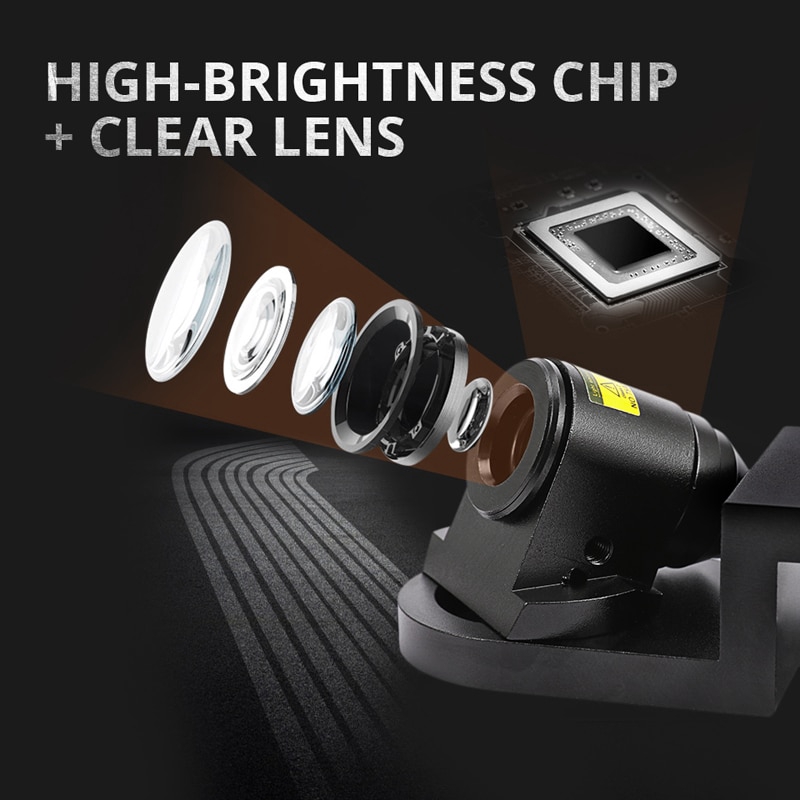 Đèn LED Tạo Hiệu Ứng Ánh Sáng Trắng/Xanh Dương/Đỏ Hình Đôi Cánh Thiên Thần Trang Trí Cửa Xe Hơi