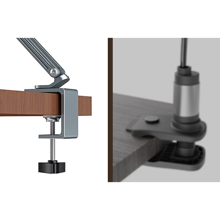 Tay Arm nâng, tay nâng máy tính bảng P67 PLUS  kẹp bàn - kiêm giá đỡ kẹp giữ iPad, iPhone, Kindle