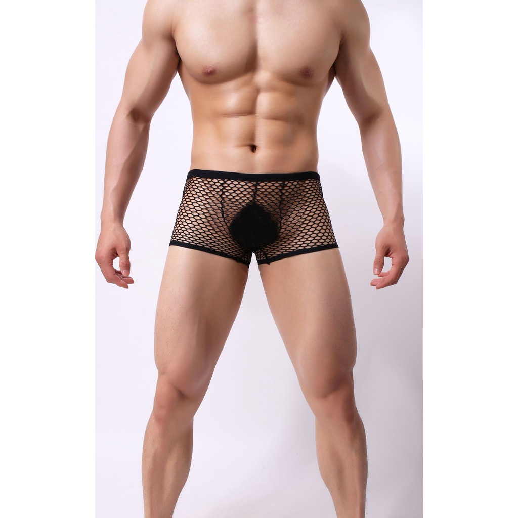 [free ship 50k + che tên đơn hàng] QUẦN LÓT NAM BOXER LƯỚI LỚN (HÌNH THẬT)