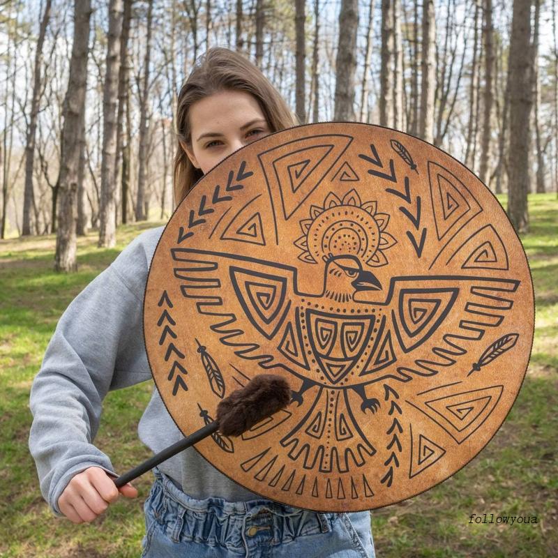 Trống Âm Nhạc Shaman Thiết Kế Độc Đáo Làm Thủ Công Treo Tường Trang Trí Nội Thất