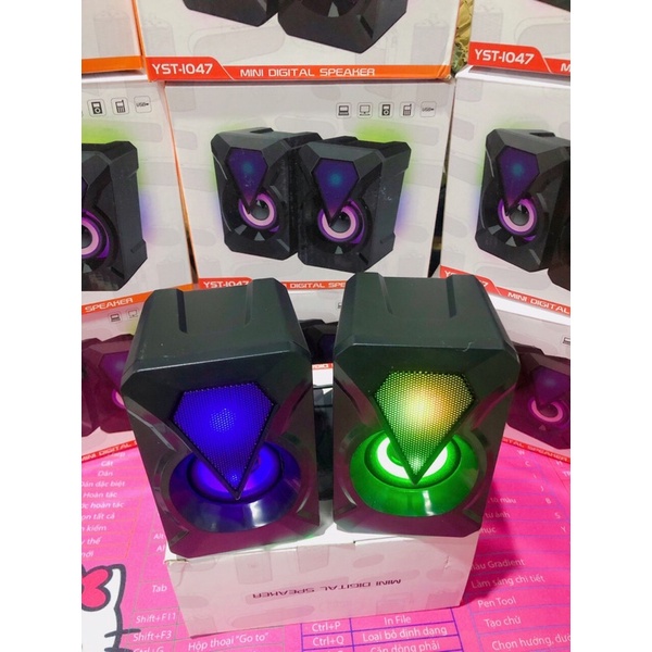 Bộ Loa Vi Tính 1047 Cao Cap Loa Máy Tính PC Laptop Mini Đèn Led Đổi Màu Cực Chất