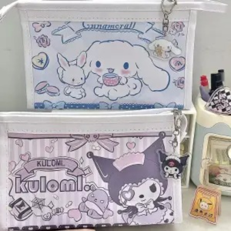 Túi Đựng Bút Chì Chống Thấm Nước Họa Tiết Hoạt Hình Sanrio Kuromi Cinnamoroll