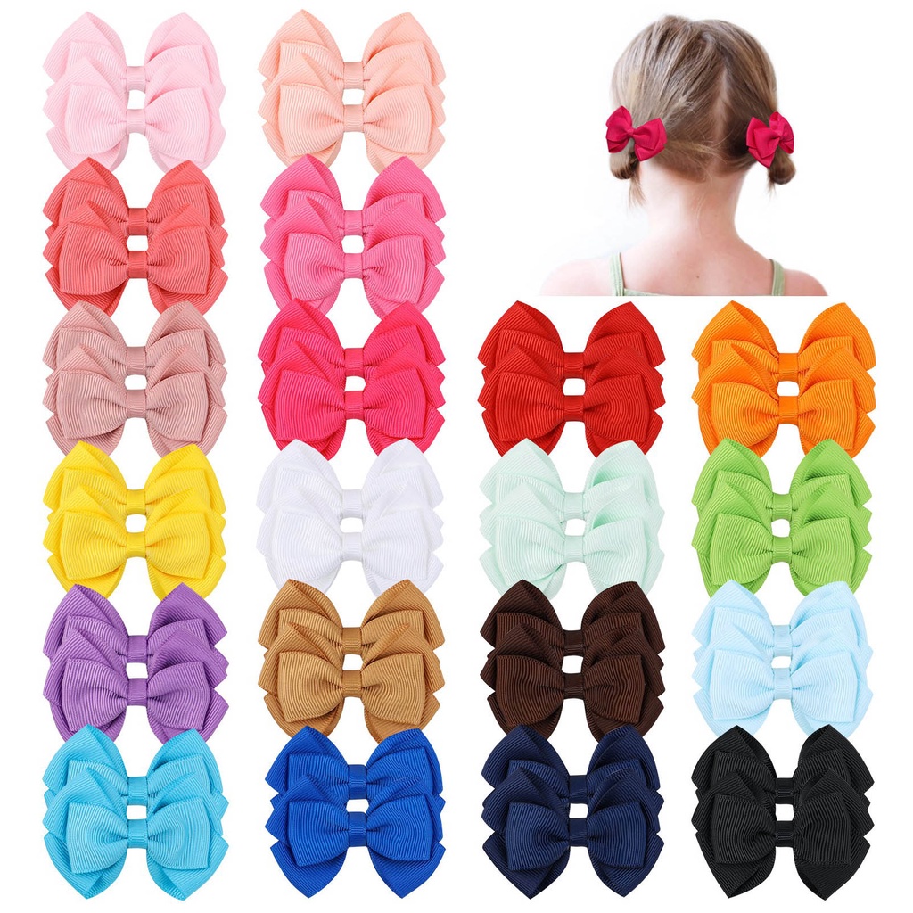 KIDSBOWS Set 2 kẹp tóc nơ nhiều màu sắc dễ thương cho bé gái