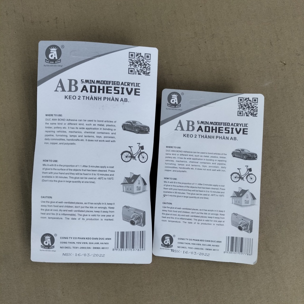 Keo dán đa năng AB 2 thành phần