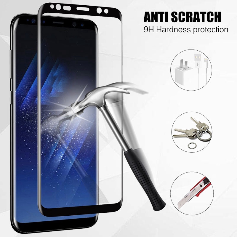 Kính cường lực cong viền cho Samsung Galaxy S9 S8 Plus Note 8 Note 9 10D