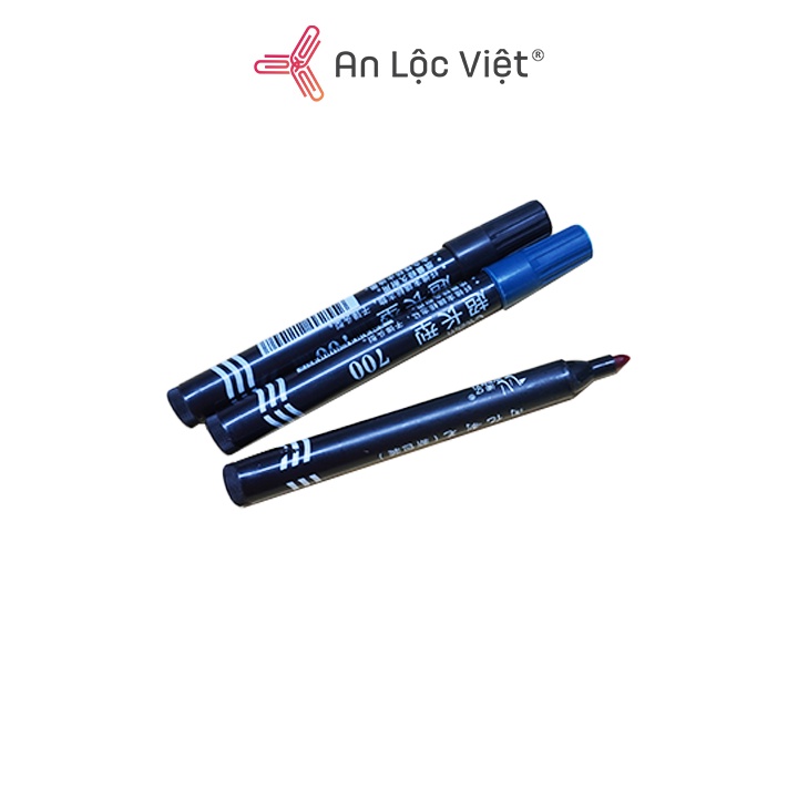 Set 5 Bút Lông Dầu Đầu Lớn, Có Thể Thêm Mực Wenyi 700 Nhiều Màu - (Xanh-Đỏ-Đen)