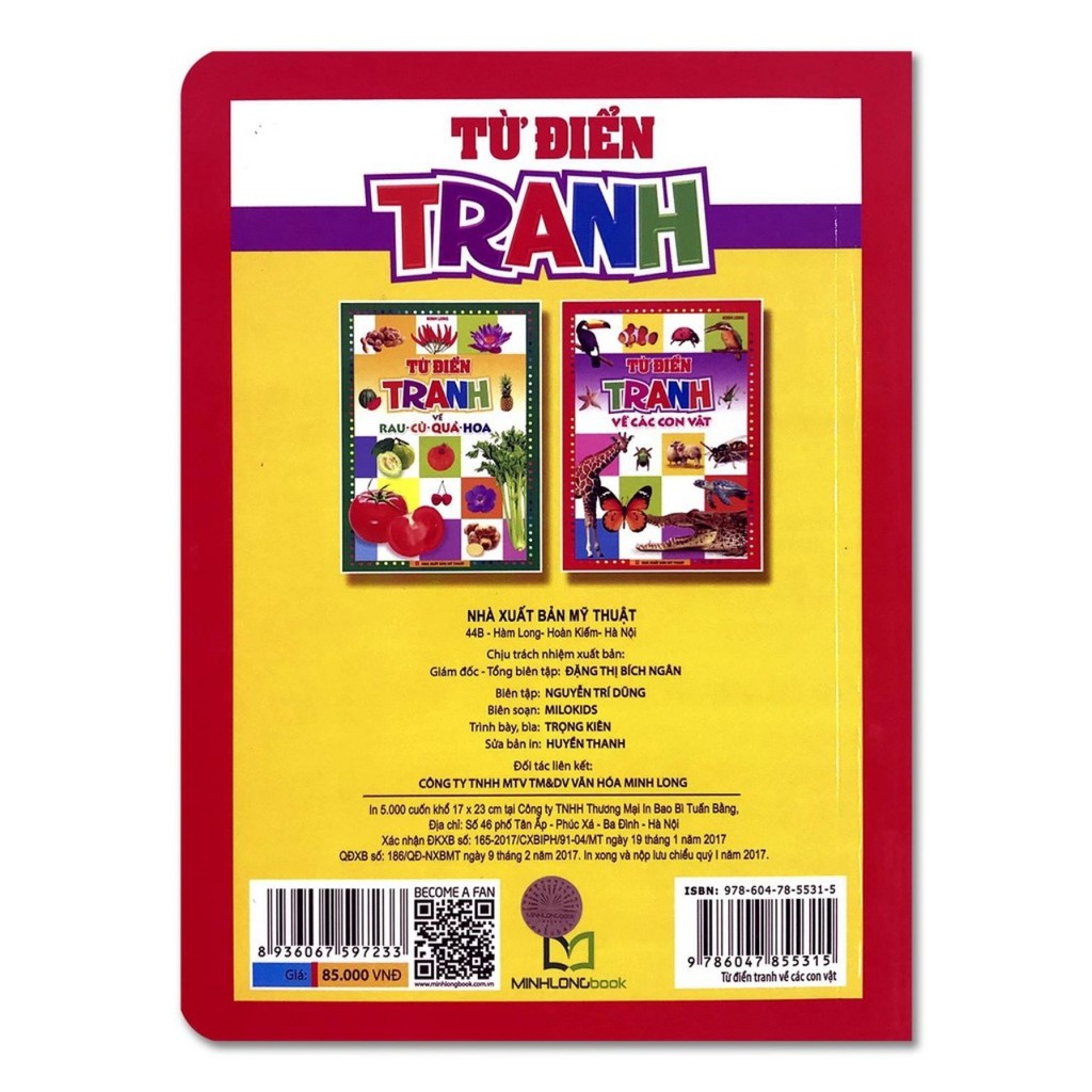 Sách Từ điển tranh về Con vật - Bìa 85