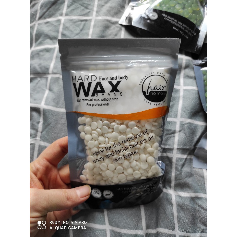SÁP WAX LÔNG NÓNG HẠT ĐẬU HARD WAX BEAN 100g  Cao Cấp Professional High End Waxing Brand 100g Tặng KÈM QUE WAX GỖ | BigBuy360 - bigbuy360.vn