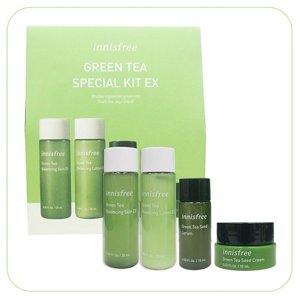 Bộ Dưỡng Da Dùng Thử Innisfree Trà Xanh Green Tea Special Kit EX Set