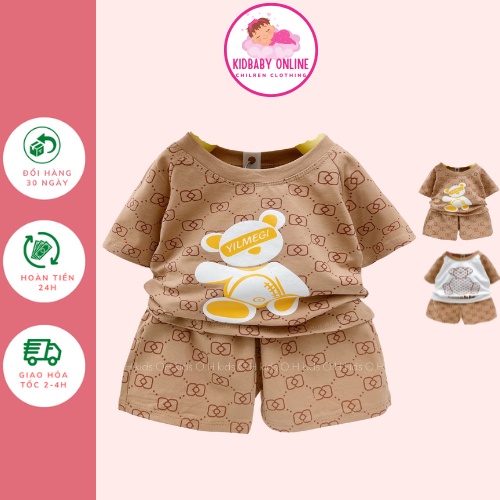 Bộ quần áo cộc tay cotton xuất hàn cho bé trai, bé gái- Bộ cộc tay cho bé