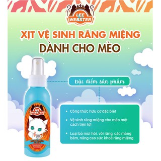 Xịt Vệ Sinh Răng Miệng Cho Mèo Lee & Webster 130ml