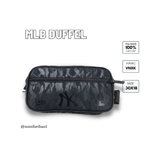 TÚI ĐEO CHÉO MLB CHẤT VẢI POLYESTE CHỐNG THẤM CAO CẤP, TÚI THỜI TRANG MÃ MLB5A21 MÀU ĐEN