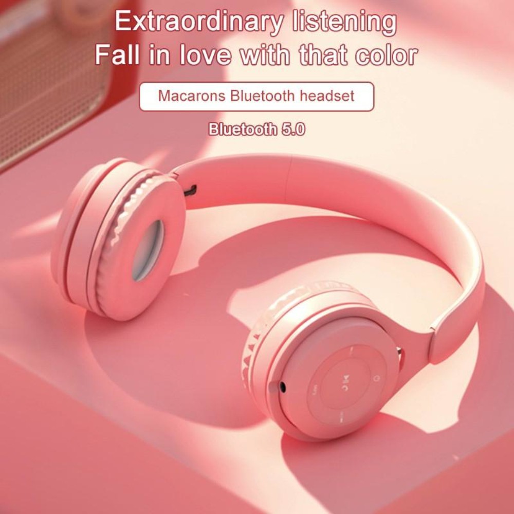 Tai nghe Macaron Tai nghe Bluetooth 5.0 Tai nghe không dây HiFi Stereo Tai nghe không dây với micrô Tai nghe