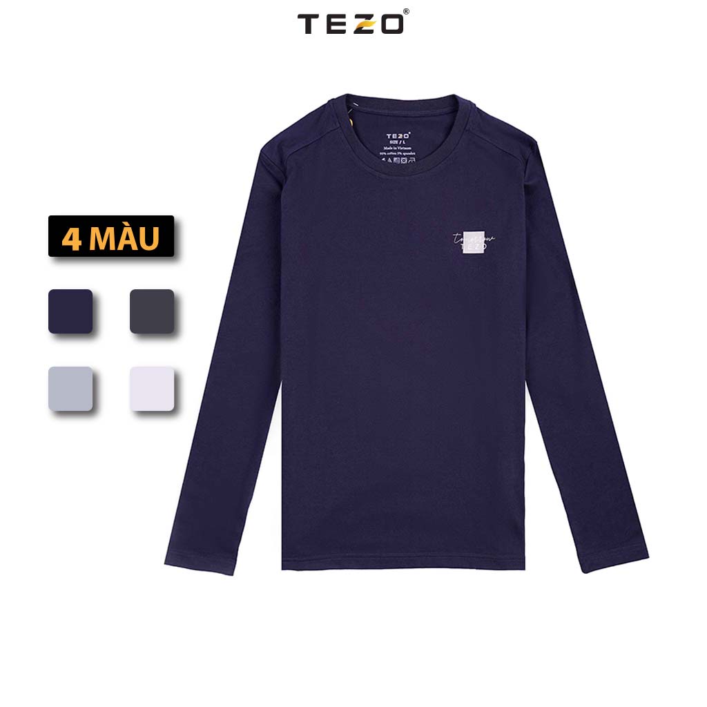 Áo thun trơn nam thu đông TEZO( 4 màu) Dài Tay, Chất Thun Cotton, Co Dãn mã 2111ATOB02 | BigBuy360 - bigbuy360.vn