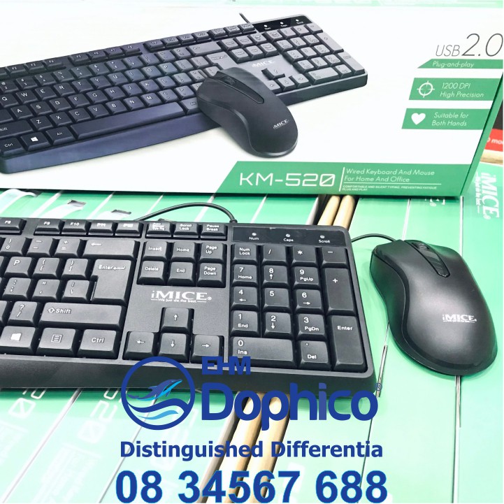 Chuột và bàn phím chính hãng Dareu / Forter / Imice / Apedra – Độ nhạy từ 1000-6400 DPI – Bảo hành 24 tháng